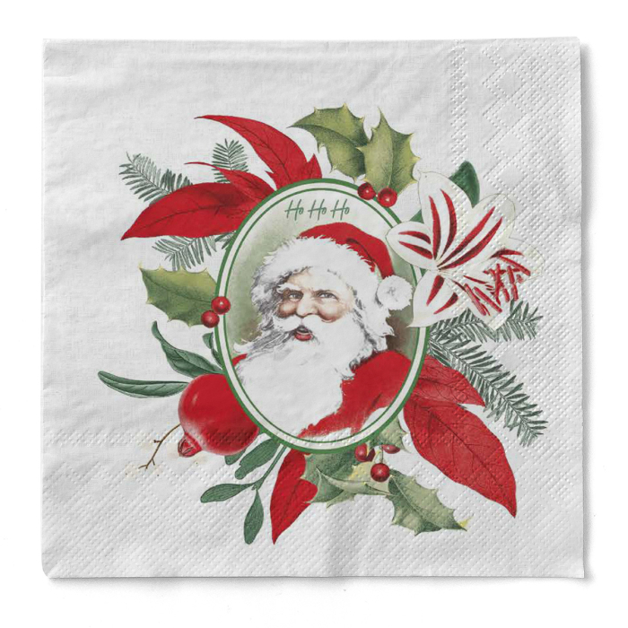 Karacsonyi 3 retegu tissue szalvetak - Milan champagner / pezsgoszin / 33 × 33 cm / 100 db [2]