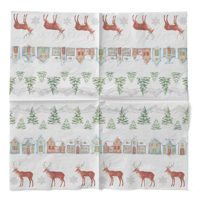 Karacsonyi 3 retegu tissue szalvetak - Sandy / 40 × 40 cm / 100 db [3]