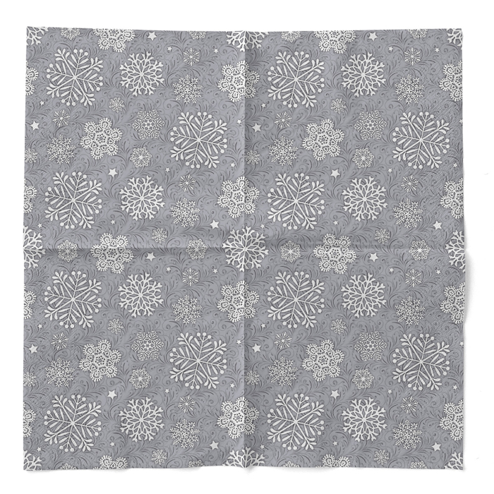 Karacsonyi 3 retegu tissue szalvetak - Steven silbergrau / ezustszurke / 33 × 33 cm / 100 db [3]