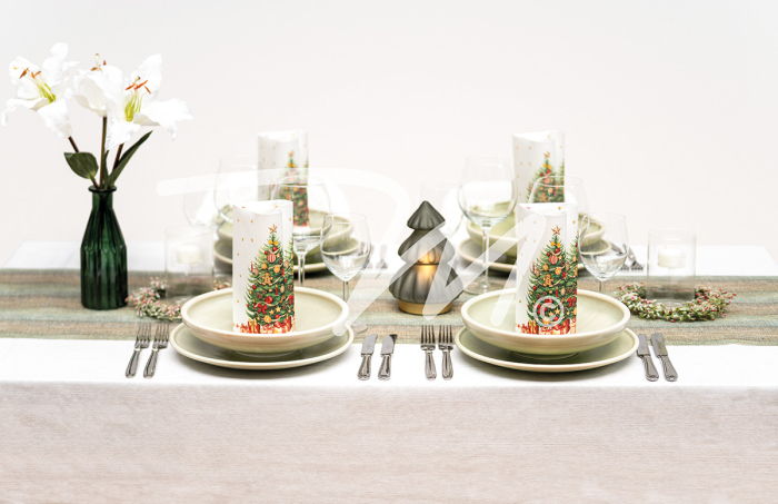 Karacsonyi 3 retegu tissue szalvetak - Tannenbaum / 40 × 40 cm / 100 db [2]