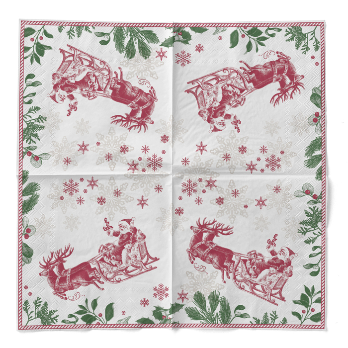 Karacsonyi 3 retegu tissue szalvetak - Tiemen / 40 × 40 cm / 100 db [3]