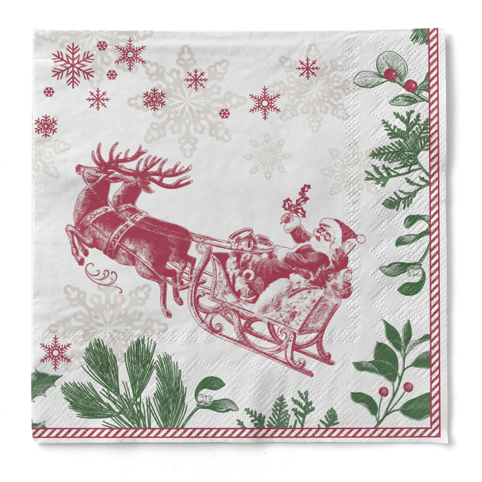 Karacsonyi 3 retegu tissue szalvetak - Tiemen / 40 × 40 cm / 100 db [2]