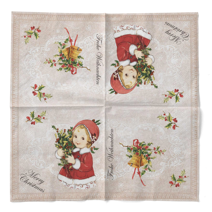 Karacsonyi 3 retegu tissue szalvetak - Wiebke / 40 × 40 cm / 100 db [3]