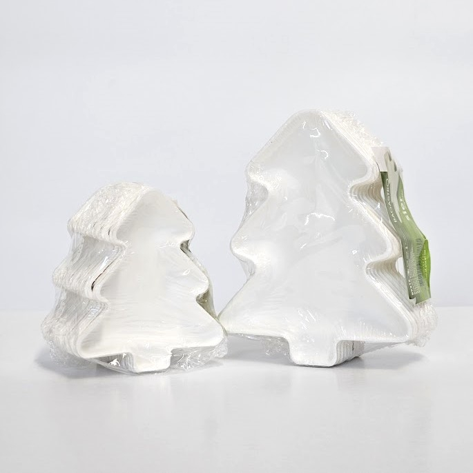 Mini fenyőfa alakú tányér, cukornádból / 140 × 115 × h15 mm / 20 db   [5]