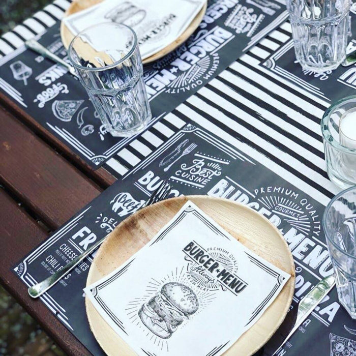 naproane din hartie imprimeu burger [5]