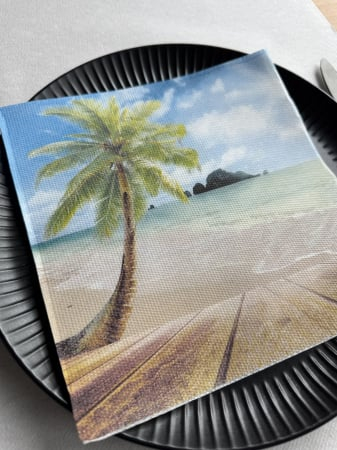 Ünnepi asztali szalvéta Softpoint – Beach Relax / 40 × 40 cm / 50 db [3]