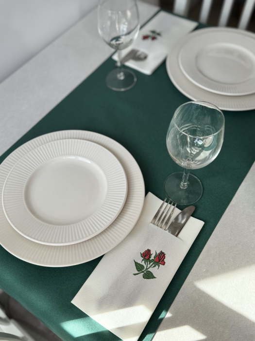 Zsebes evőeszköz-tartó szalvéta, Linclass Airlaid (Rózsa) / 43 × 43 cm / 75 db [3]