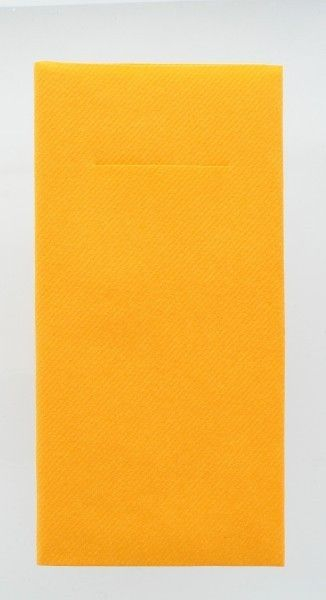 Zsebes evőeszköztartó szalvéta, Linclass – Curry (élénk narancs) / 40 × 40 cm / 75 db [2]