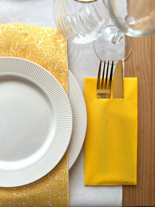 Asztalterítő Linclass – Krém / 80 × 80 cm / 1 db [3]