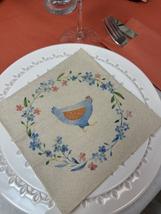 Kétrétegű asztali szalvéta Tissue Reciclat – Csibe minta / 33 × 33 cm / 20 db [3]