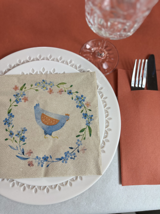 Kétrétegű asztali szalvéta Tissue Reciclat – Csibe minta / 33 × 33 cm / 20 db [2]