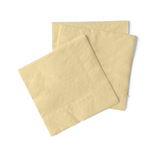 Szalvéták asztali 3 straturi, Tissue - Krém / 24 x 24 cm / 150 db [2]