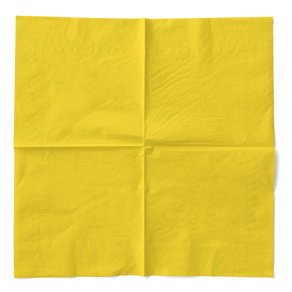 3 rétegű asztali szalvéta, Tissue – Sárga / 33 × 33 cm / 20 db [4]