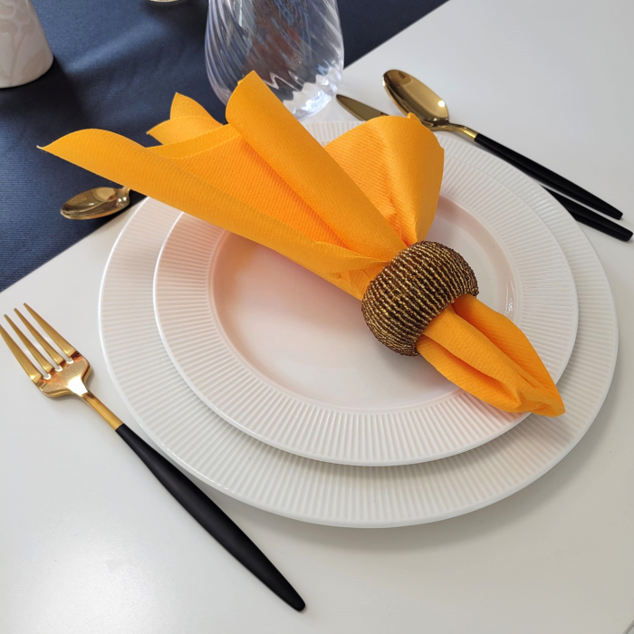 Szalvéták asztali ünnepi Linclass - Curry (narancs) / 40 x 40 cm / 50 db [2]