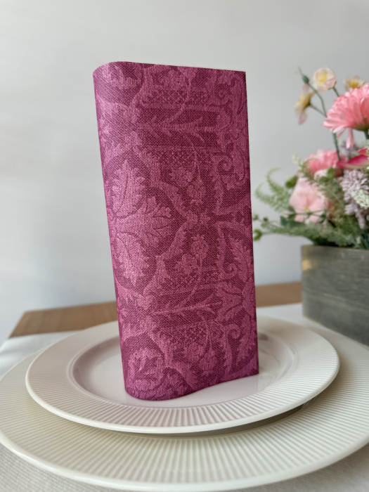 Ünnepi asztali szalvéta, Linclass – Jacquard (lila) / 40 × 40 cm / 12 db [2]