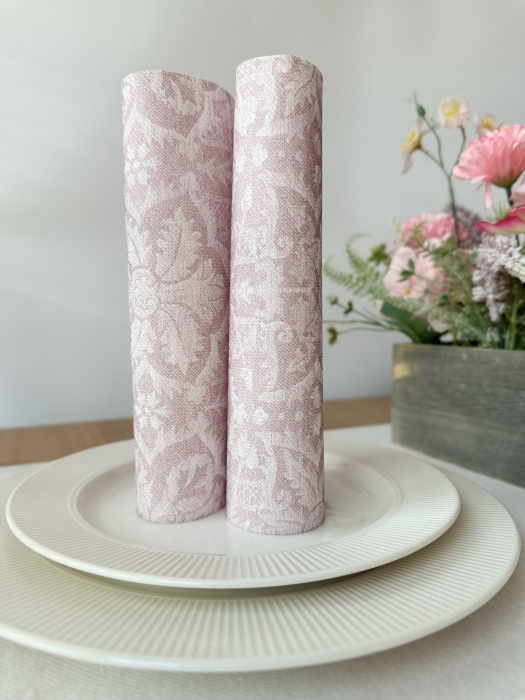 Ünnepi asztali szalvéta, Linclass – Jacquard (pasztell rózsaszín) / 40 × 40 cm / 12 db [3]