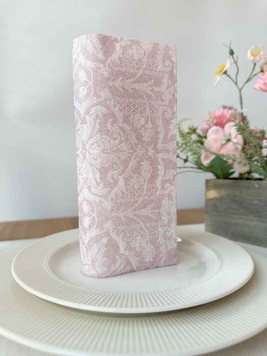 Ünnepi asztali szalvéta, Linclass – Jacquard (pasztell rózsaszín) / 40 × 40 cm / 12 db [2]