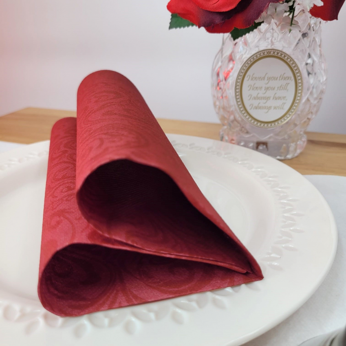 Zsebes evőeszköz-tartó szalvéta Tissue Deluxe – Szürke / 40 × 40 cm / 100 db [4]