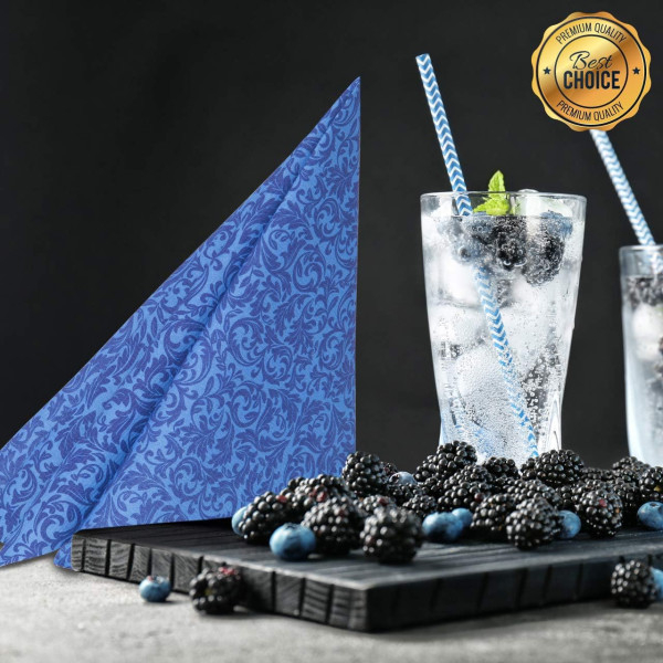 Ünnepi asztali szalvéták, Linclass – Ornaments (elefántcsont) / 40 × 40 cm / 50 db [2]