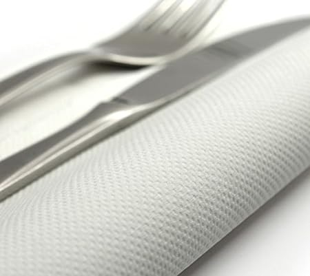 Ünnepi asztali szalvéták, Softpoint – Fehér, hajtogatás 1/8 / 40 × 40 cm / 50 db [2]