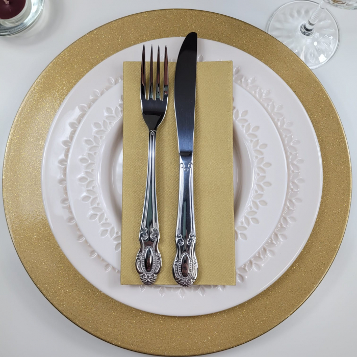 Linclass ultra prémium szalvéták, arany, 40 × 40 cm, hajtogatás 1/8, 12 db [2]