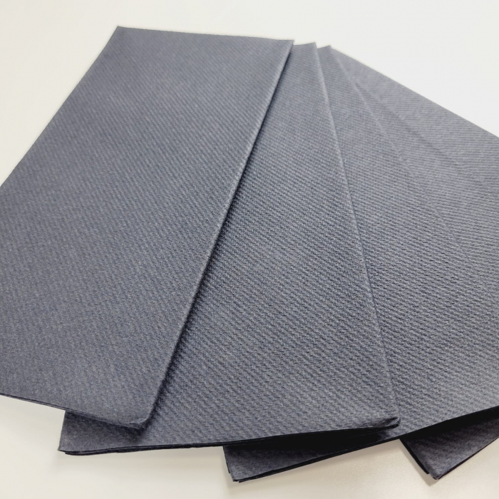 Linclass ultra prémium szalvéták, Fekete, 40 × 40 cm, hajtogatás 1/8, 12 db [4]