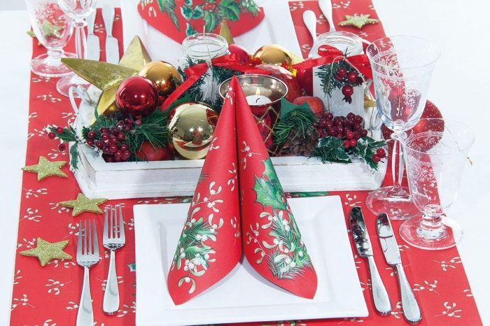 Karacsonyi asztalterito, Linclass Premium - Elise / 120 × 220 cm / 20 db [2]