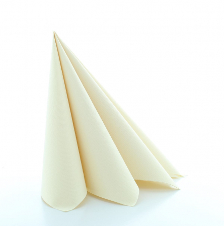 Szalvéták asztali ünnepi Linclass – Champagne (világos krém) / 40 × 40 cm / 50 db [2]