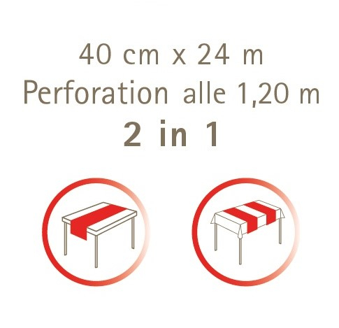 Asztali futó Linclass – White/ 40 cm × 24 m / 1 tekercs [8]