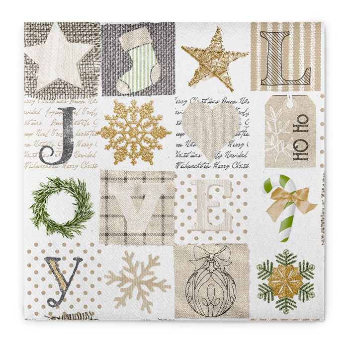 Unnepi Linclass asztali szalvetak Szilveszterre/Ujevre - Candy / 40 × 40 cm / 50 db [3]