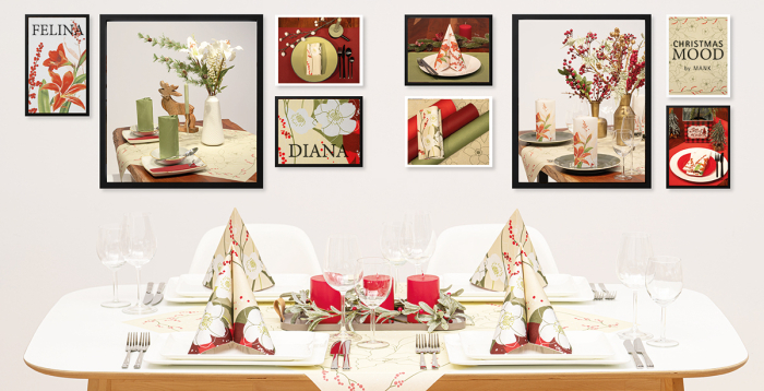 Unnepi Linclass asztali szalvetak Szilveszterre/Ujevre - Diana / 40 × 40 cm / 50 db [3]