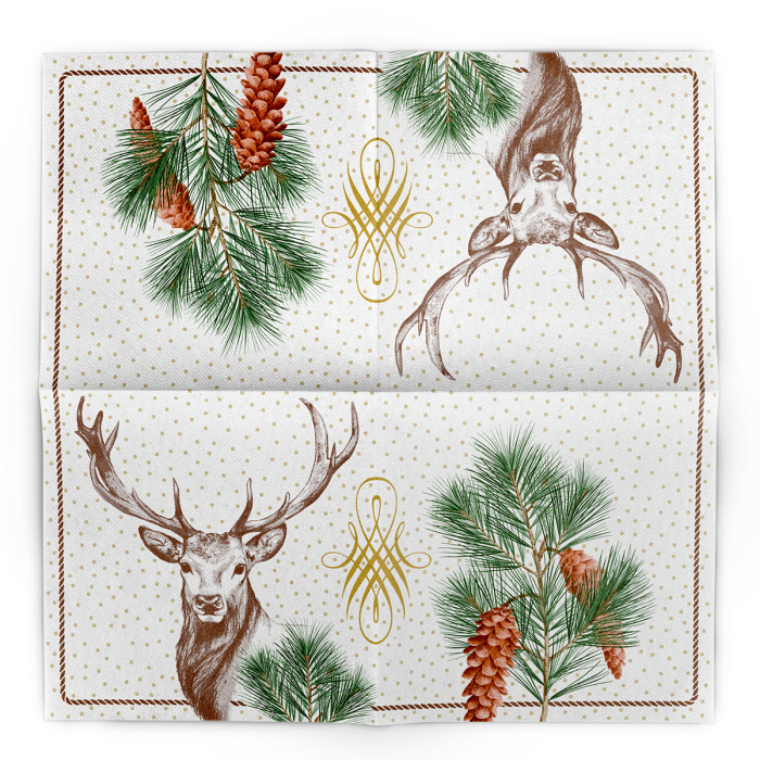 Unnepi Linclass asztali szalvetak Szilveszterre/Ujevre - Gustav / 40 × 40 cm / 50 db [2]