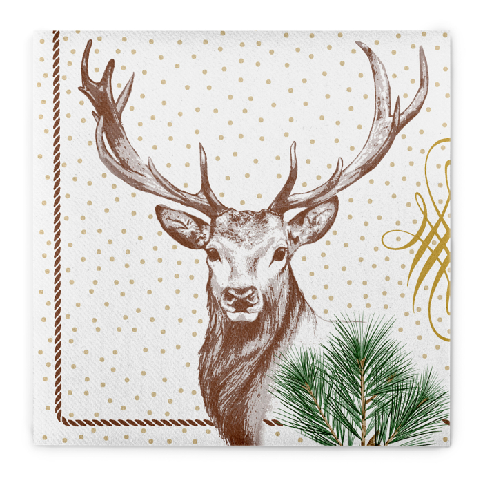 Unnepi Linclass asztali szalvetak Szilveszterre/Ujevre - Gustav / 40 × 40 cm / 50 db [3]