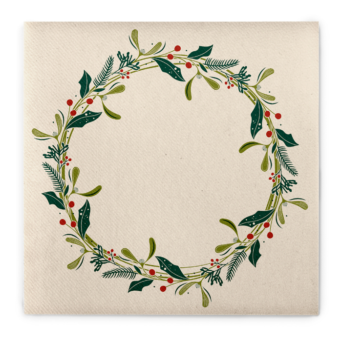 Unnepi Linclass asztali szalvetak Szilveszterre/Ujevre - Isabell pebble stone / 40 × 40 cm / 50 db [3]