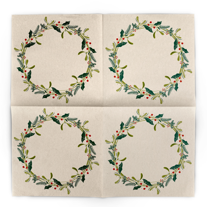 Unnepi Linclass asztali szalvetak Szilveszterre/Ujevre - Isabell pebble stone / 40 × 40 cm / 50 db [2]