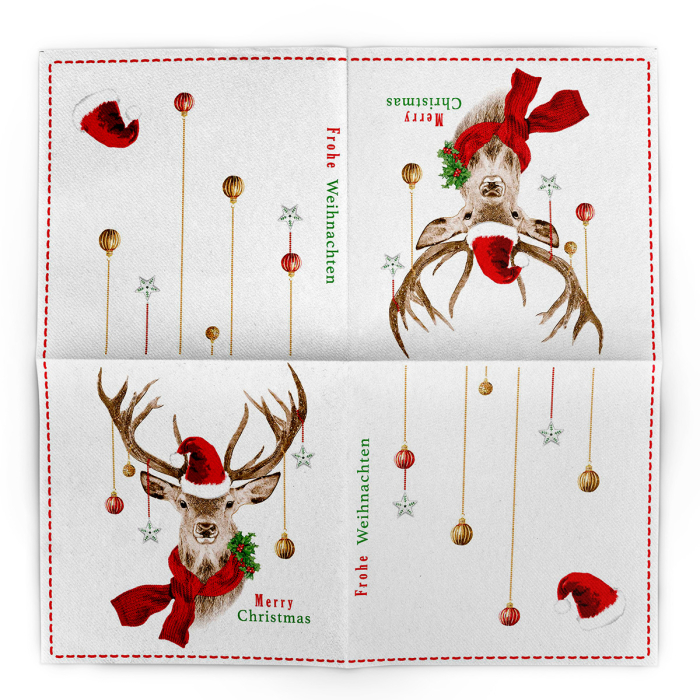 Unnepi Linclass asztali szalvetak Szilveszterre/Ujevre - Janosch / 40 × 40 cm / 50 db [3]