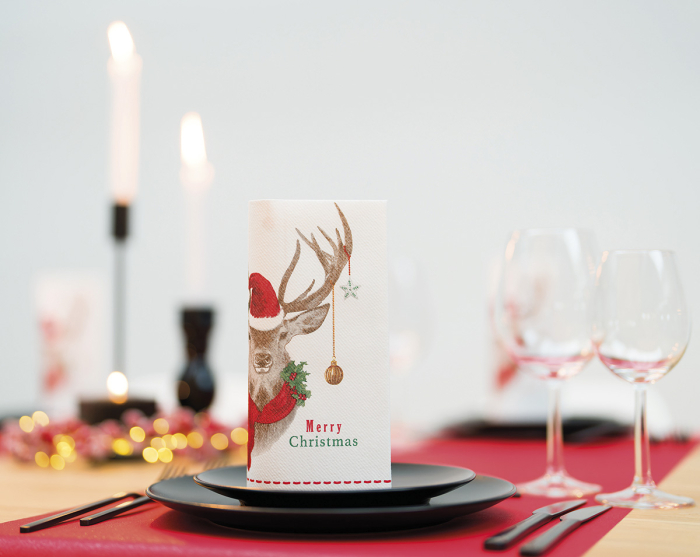 Unnepi Linclass asztali szalvetak Szilveszterre/Ujevre - Janosch / 40 × 40 cm / 50 db [2]