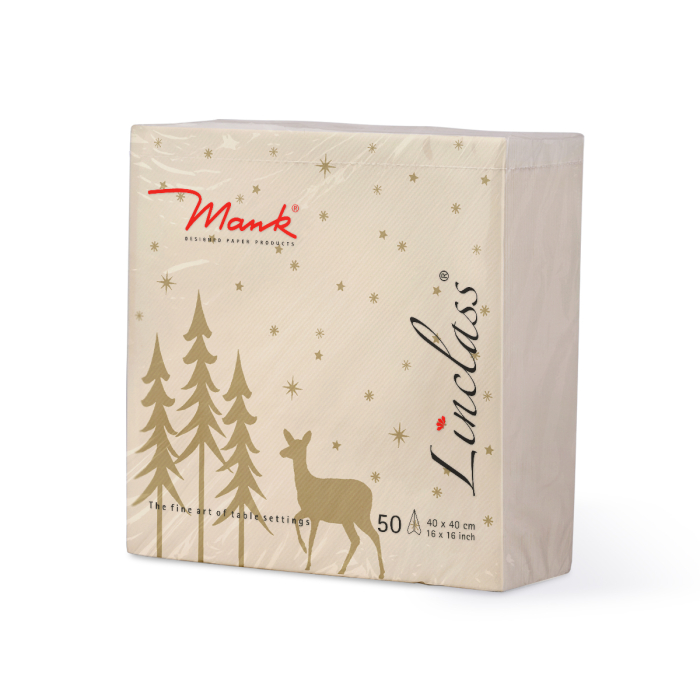 Unnepi Linclass asztali szalvetak Szilveszterre/Ujevre - Liane pebble stone / 40 × 40 cm / 50 db [3]