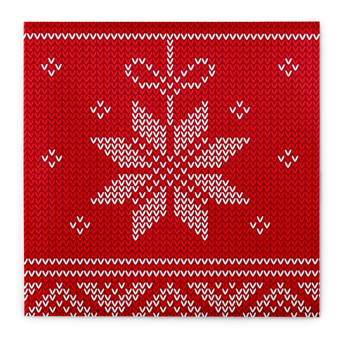 Unnepi Linclass asztali szalvetak Szilveszterre/Ujevre - Mick rot-bordeaux / piros-bordo / 40 × 40 cm / 50 db [2]