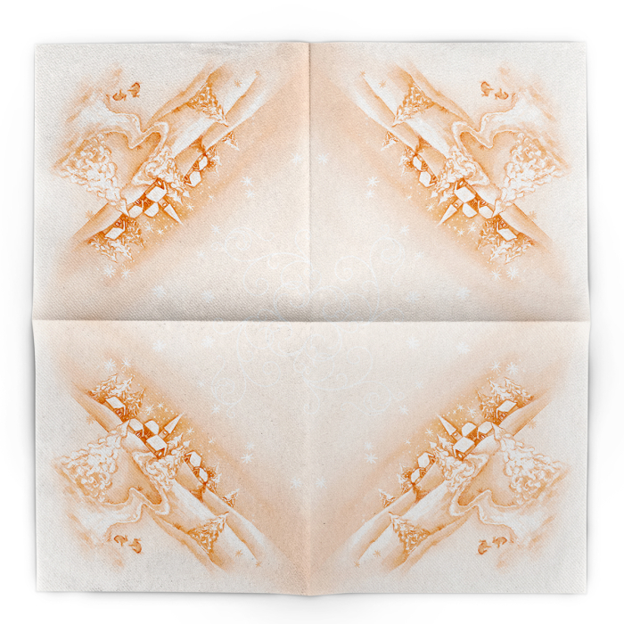 Unnepi Linclass asztali szalvetak Szilveszterre/Ujevre - Silence / 40 × 40 cm / 50 db [2]