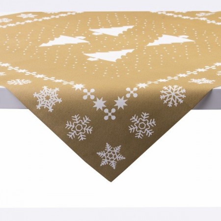 ASZTALTERÍTŐK - Asztalterítő, Linclass - Fehér Tree (Arany) / 80 x 80 cm / 1 db