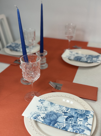 Airlaid ünnepi asztali szalvéta – Kék Garden / 48 × 43 cm / 60 db [1]