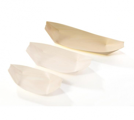 PRÉMIUM EGYSZER HASZNÁLATOS EDÉNYEK - Falap bárka előételekhez / 215 × 110 mm / 50 db  