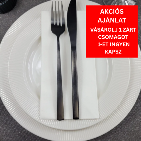 1 + 1 INGYEN - BAX Linclass prémium szalvéta, fehér, 40 × 40 cm, hajtogatás 1/8, 864 db