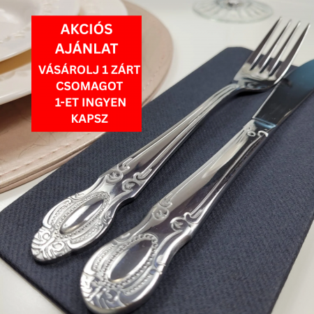 1 + 1 INGYEN - BAX Linclass prémium szalvéta, fekete, 40 × 40 cm, hajtogatás 1/8, 864 db