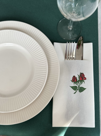 BAX evőeszköztartó zsebszalvéta Linclass Airlaid – Rózsa / 43 × 43 cm / 750 db [2]