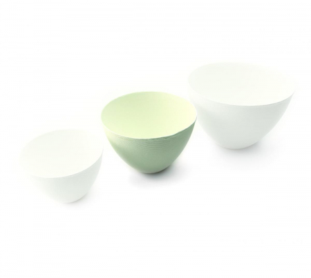 PRÉMIUM EGYSZER HASZNÁLATOS EDÉNYEK - Boluri inalte biodegradabile din pulpa de trestie de zahar, 350 ml, D100 x h67 mm, 20 db