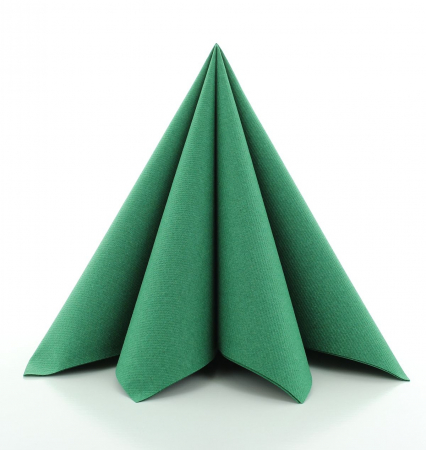 ÜNNEPI SZALVÉTÁK – ESKÜVŐ - Ünnepi asztali szalvéták, Linclass – Sötétzöld (változat) / 40 × 40 cm / 50 db