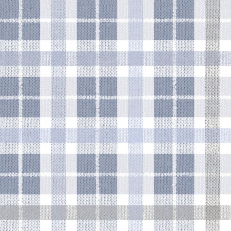 ÜNNEPI SZALVÉTÁK – TENGERI TÉMA – HALÁSZATI - Ünnepi szalvéták, Linclass – Fred (sötét fehér kockás) / 40 × 40 cm / 50 db  