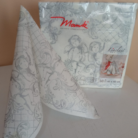 KÉSZLETKISÖPRÉS - servetele de masa cu ingerasi